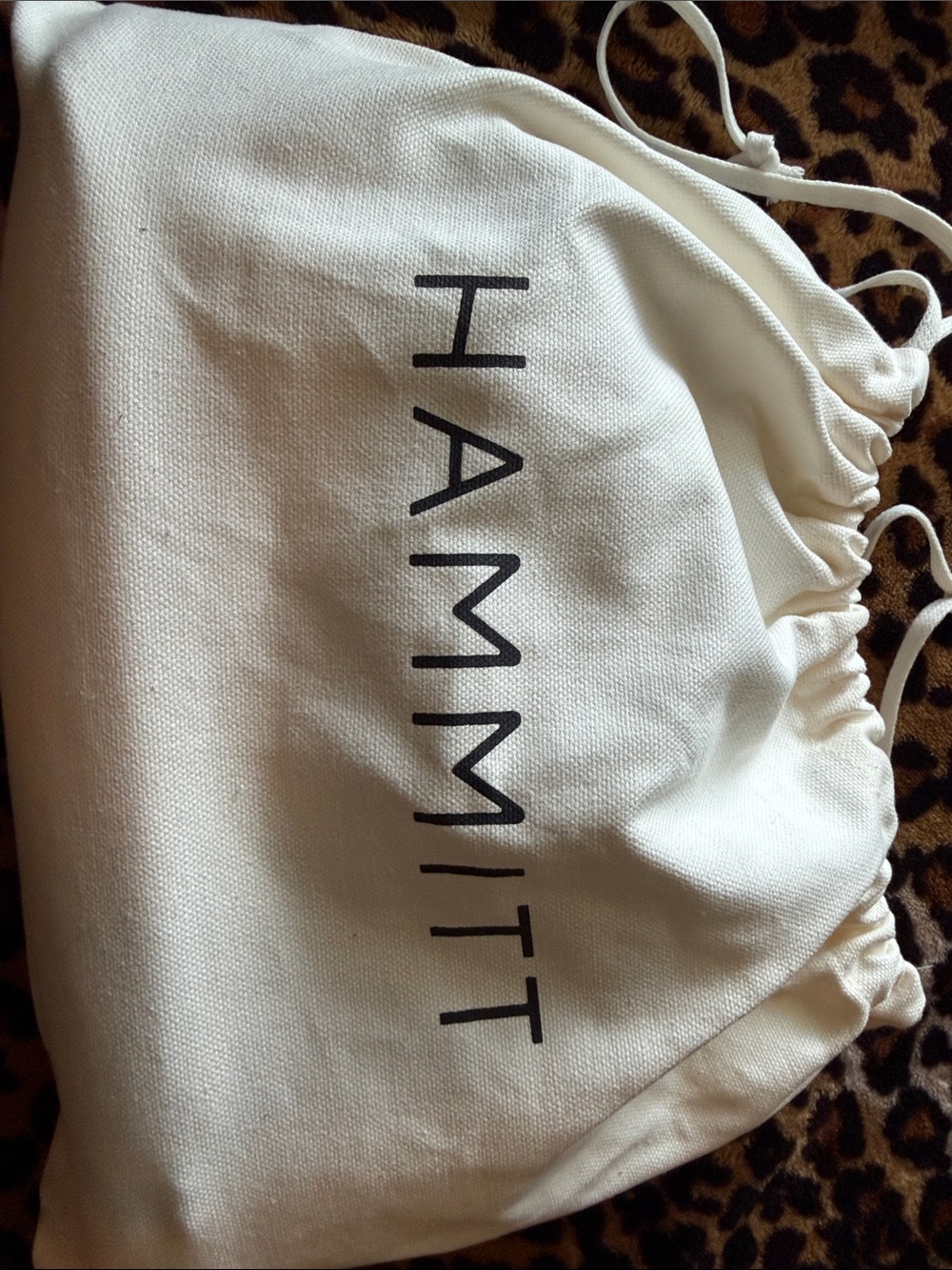 Hammitt Cream Canvas Drawstring Travel Bag